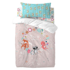 Juego de funda nórdica HappyFriday Moshi Moshi Fantasy Multicolor Cuna de Bebé 2 Piezas