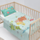 Juego de Sábanas HappyFriday Happynois World Map Multicolor Cuna de Bebé 2 Piezas