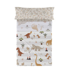 Bedding set HappyFriday Moshi Moshi Dino family  Multicolour Single 2 Pieces