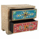 Jewelry box Alexandra House Living Multicolour Natural Mango wood MDF Wood 10 x 15 x 18 cm 2 drawers