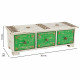 Jewelry box Alexandra House Living White Green Brass MDF Wood 15 x 10 x 36 cm 3 drawers