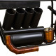 Bottle rack bar Alexandra House Living Drive Black Golden 42 x 86 x 183 cm