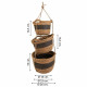 Juego de Cestos Alexandra House Living Negro Fibra natural 26 x 19 x 26 cm 22 x 16,5 x 22 cm 18 x 14,5 x 18 cm Para colgar 3 Pie