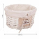 Juego de Cestos Alexandra House Living Blanco Mimbre Madera de sauce 44 x 58 x 44 cm 29 x 19 x 29 cm 3 Piezas