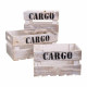 Cajas de almacenamiento Alexandra House Living CARGO Blanco Madera de abeto 24 x 19 x 38 cm 33 x 20 x 18 cm 28 x 15,5 x 17 cm 3 