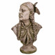 Busto Alexandra House Living Fibra de Vidrio Magnesio Mujer Indio Americano 33 x 70 x 45 cm