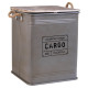 Cesto para la Ropa Sucia Alexandra House Living Cargo Gris Cáñamo Metal Madera de abeto