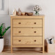 Chest of drawers Alexandra House Living Oak 76 x 81 x 39 cm 3 drawers