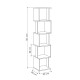 Corner Shelves Alexandra House Living Oak Wood MDP 35 x 161 x 2 cm 5 Shelves