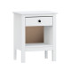 Nightstand Alexandra House Living White Metal Pine 47 x 60 x 35 cm 1 drawer