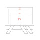 TV furniture Alexandra House Living Diagonal Brown 140 x 40 x 34 cm