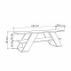 Mueble de TV Alexandra House Living Diagonal Blanco 120 x 40 x 33 cm