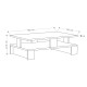Centre Table Alexandra House Living White Wood MDP 80 x 28 x 50 cm Double height