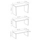 Juego de 3 mesas Alexandra House Living Roble Madera MDP 32 x 65 x 30 cm 24 x 65 x 30 cm 39 x 65 x 30 cm
