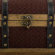 Chest Alexandra House Living Brown PVC Wood Metal Cloth 21 x 19 x 35 cm Estilo vintage