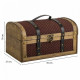 Chest Alexandra House Living Brown PVC Wood Metal Cloth 21 x 19 x 35 cm Estilo vintage