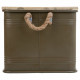 Baúl Alexandra House Living Urban Verde Cáñamo Metal Madera de abeto 38 x 60 x 33 cm