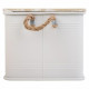 Baúl Alexandra House Living Cargo Blanco Cáñamo Metal Madera de abeto 38 x 60 x 33 cm