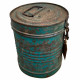 Decorative canister Alexandra House Living Blue Iron Traditional style 20 x 23 x 20 cm