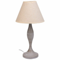Lámpara de mesa Alexandra House Living Blanco Gris Metal Tela 220-240 V 23 x 46 x 23 cm