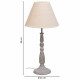 Lámpara de mesa Alexandra House Living Blanco Gris Metal Tela 220-240 V 23 x 49 x 23 cm