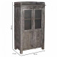 Vitrina Alexandra House Living Negro Madera de mango 41 x 128 x 74 cm