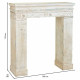 Fireplace Alexandra House Living White Fir wood MDF Wood 30 x 110 x 100 cm