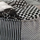 Pouffe Alexandra House Living White Black 50 x 40 x 50 cm
