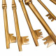 Decorative Figure Alexandra House Living Brass Keys 3 x 20 x 10 cm