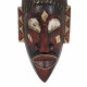Decorative Figure Alexandra House Living Black Wood Mask 6 x 50 x 16 cm