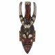 Decorative Figure Alexandra House Living Black Wood Mask 6 x 50 x 16 cm