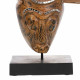 Decorative Figure Alexandra House Living Brown Wood Glass Marine algae Mask 50 x 12 x 38 cm