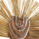 Decorative Figure Alexandra House Living Brown Wood Glass Marine algae Mask 50 x 12 x 38 cm
