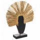 Decorative Figure Alexandra House Living Brown Wood Glass Marine algae Mask 50 x 12 x 38 cm