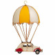 Figura Decorativa Alexandra House Living Amarillo Hierro ABS Globo Coche Paracaídas 17 x 31 x 18 cm