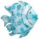 Decorative Figure Alexandra House Living Blue Mango wood Fish 15 x 83 x 107 cm