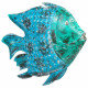 Decorative Figure Alexandra House Living Blue Mango wood Fish 10 x 80 x 105 cm