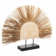 Decorative Figure Alexandra House Living Black Natural Wood Iron Marine algae Peacock 53 x 12 x 64 cm