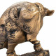 Decorative Figure Alexandra House Living Golden Polyresin Bull 18 x 30 x 53 cm