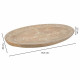 Centerpiece Alexandra House Living White Natural Mango wood 19 x 3 x 38 cm