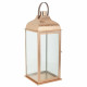 Farol Alexandra House Living Cobre Vidrio Acero Inoxidable 29 x 70 x 29 cm