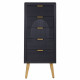 Cómoda Alexandra House Living Dorado Gris oscuro Madera MDF 36 x 100 x 42 cm