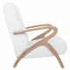 Armchair Alexandra House Living White 55 x 85 x 57 cm Upholstery Polyskin