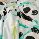 Juego de funda nórdica HappyFriday Moshi Moshi Panda Garden Blue Azul Cama de 105 2 Piezas