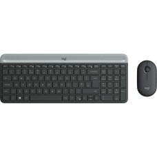 Keyboard and Mouse Logitech MK470 Qwertz German Black Steel