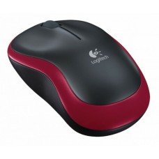 Optical Wireless Mouse Logitech M185 Red