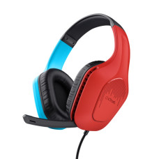 Auriculares con Micrófono Gaming Trust GXT 416S Zirox Negro Rojo Cian
