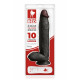 Realistic Vibrator Captain Red Black 31 cm