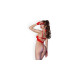 Conjunto de Lencería Chilirose Rojo L/XL 3 Piezas