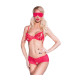 Conjunto de Lencería Chilirose Rojo XL 3 Piezas